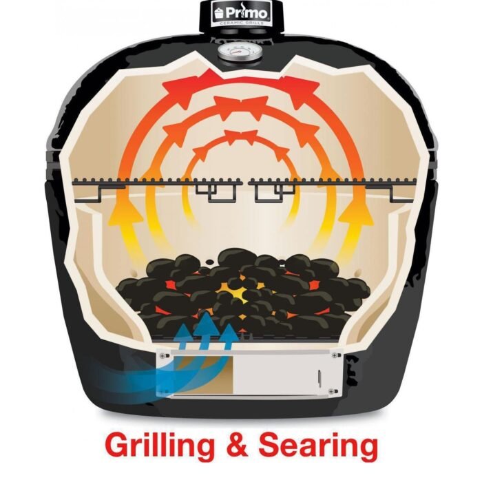 Primo-Oval-Junior-200-Ceramic-Kamado-Grill-With-Stainless-Steel-Grates-PGCJRH-14